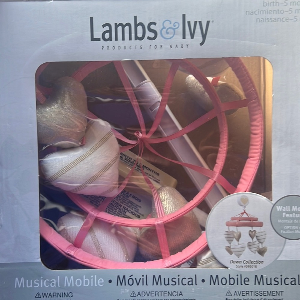 Gold and pink musical mobile